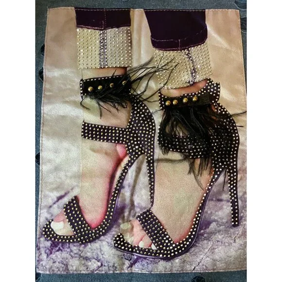 LOVE J Blue Blouse Top T-shirt w Holes Distressed Heels Shoes Pop Art Trendy S - Picture 9 of 13